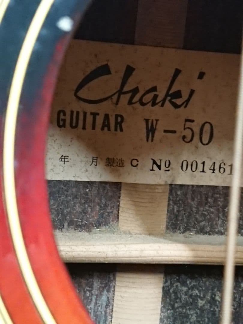 H1 アコースティックギター Chaki W-50 ピック多数 ハードケース付き