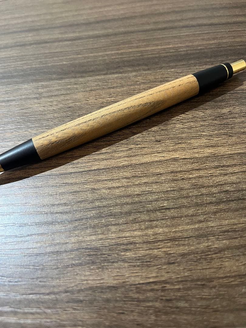 野原工芸　旧型　欅　シャープペンシル　固定式金具付き