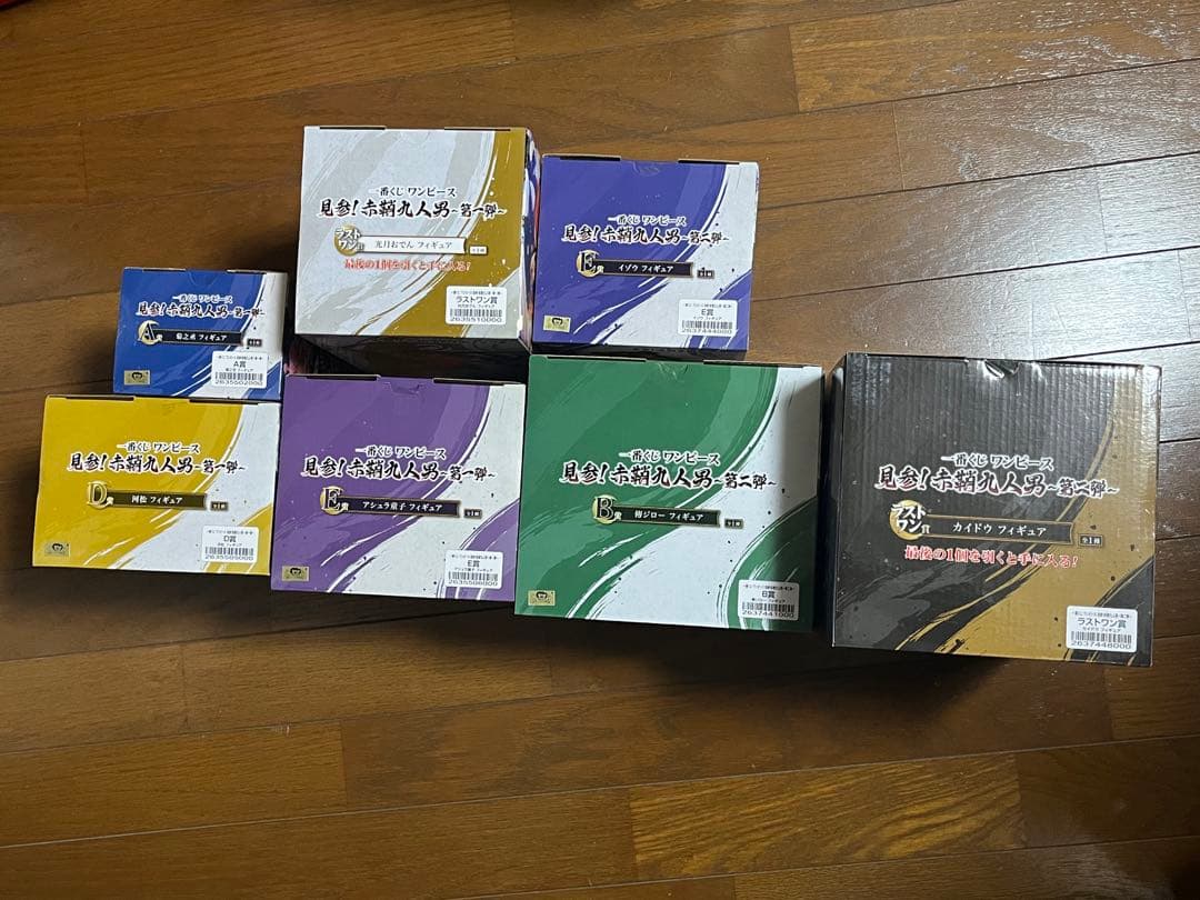 ワンピース　一番くじ　見参！赤鞘九人男　フィギュア　7体セット