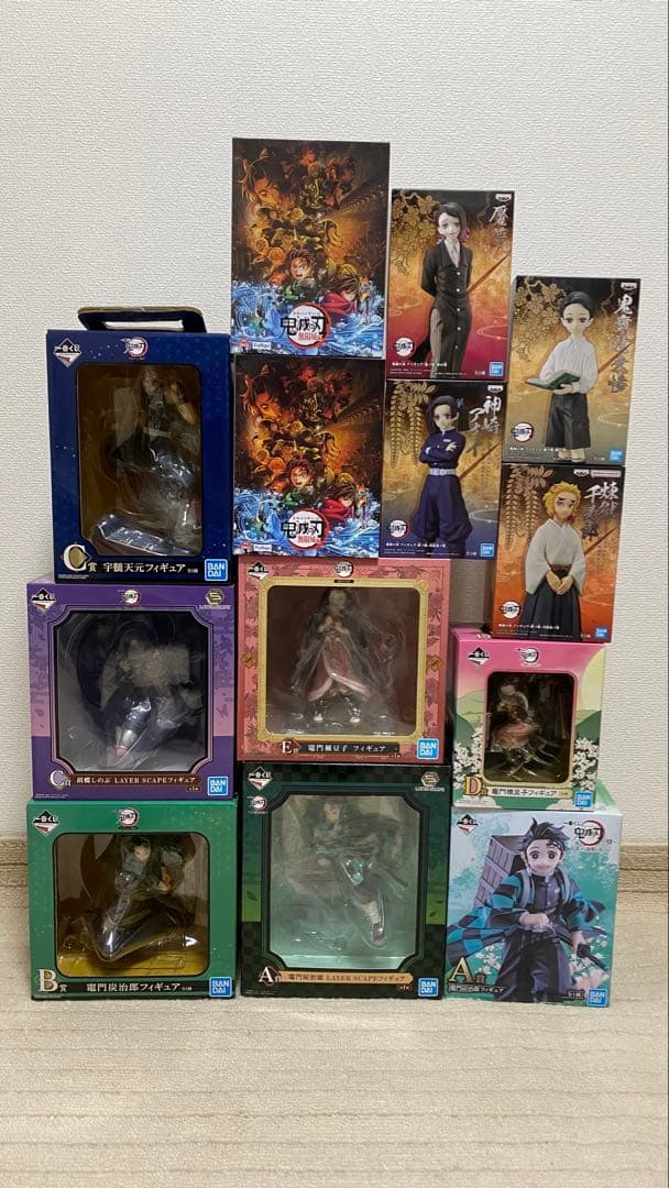 一番くじ鬼滅の刃フィギュア AABCCDE賞と鬼滅の刃フィギュア　13点セット