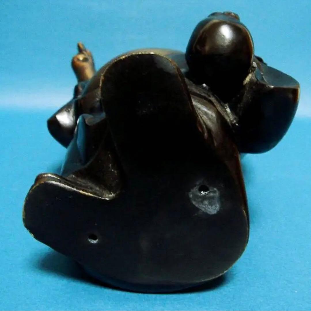 194『唐銅 指月 布袋像』　　/骨董品 古美術 古玩 アンティーク