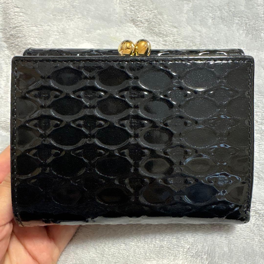 ヴィヴィアンウエストウッド OVALORB 口金二つ折り財布 ブラック