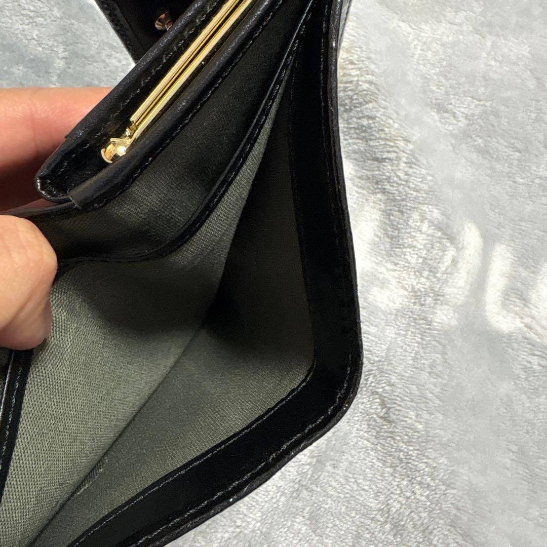 ヴィヴィアンウエストウッド OVALORB 口金二つ折り財布 ブラック