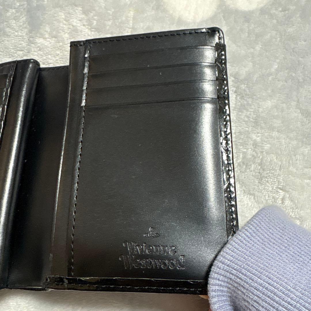 ヴィヴィアンウエストウッド OVALORB 口金二つ折り財布 ブラック