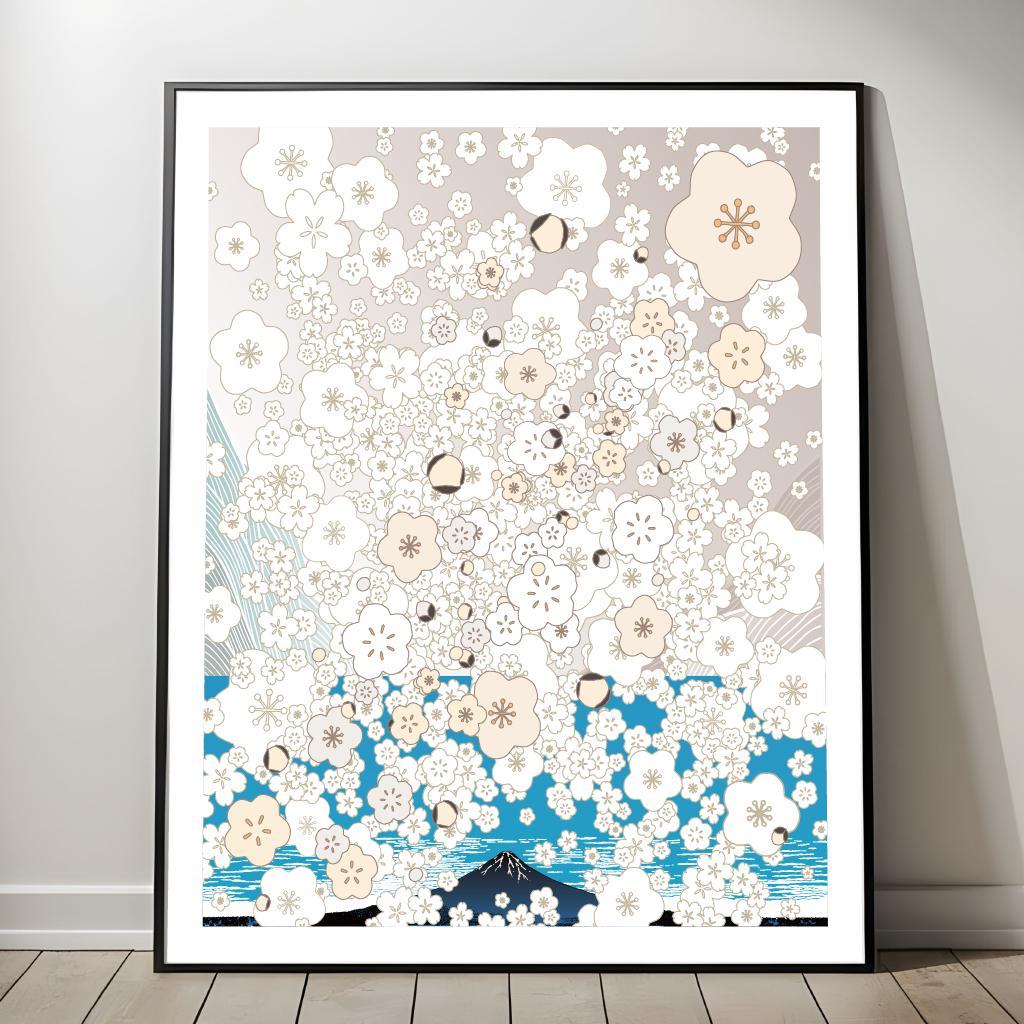 kashikomi 梅・No.001／ アートポスター　400×500