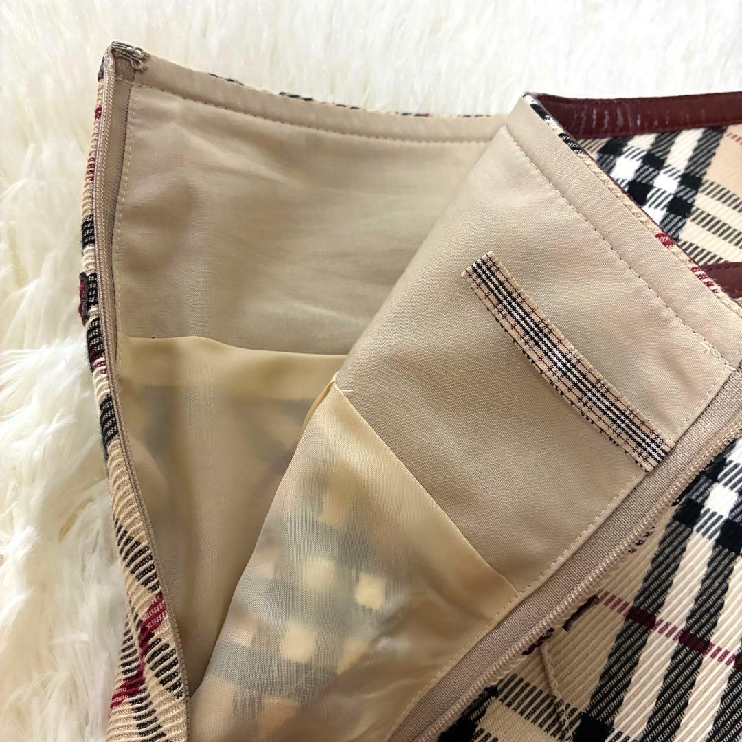 バーバリーブルーレーベル チェック柄プリーツスカート