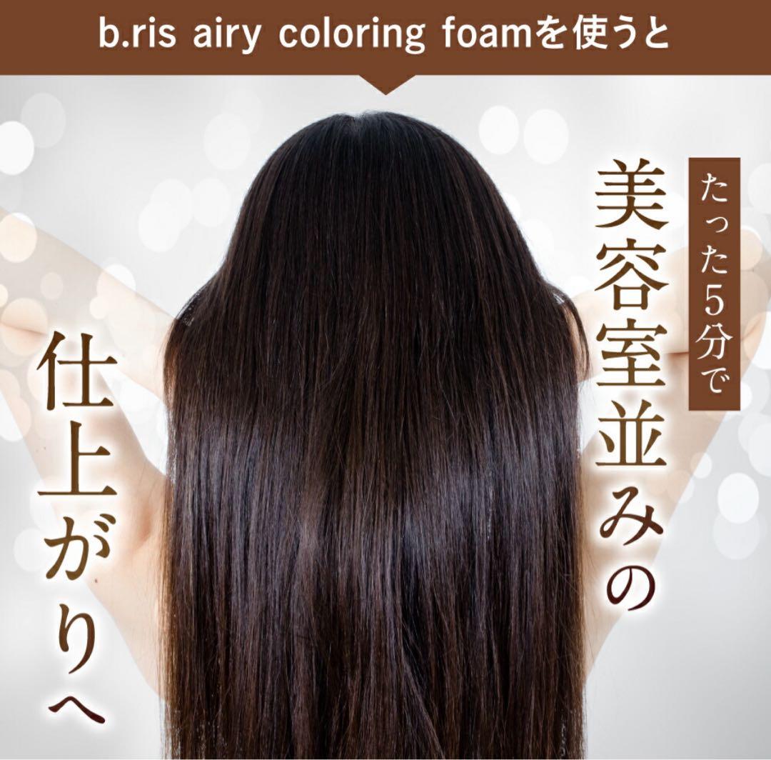 お得な３本セット楽天1位白髪染めビーリスカラーリング泡タイプ 部分染めb.ris