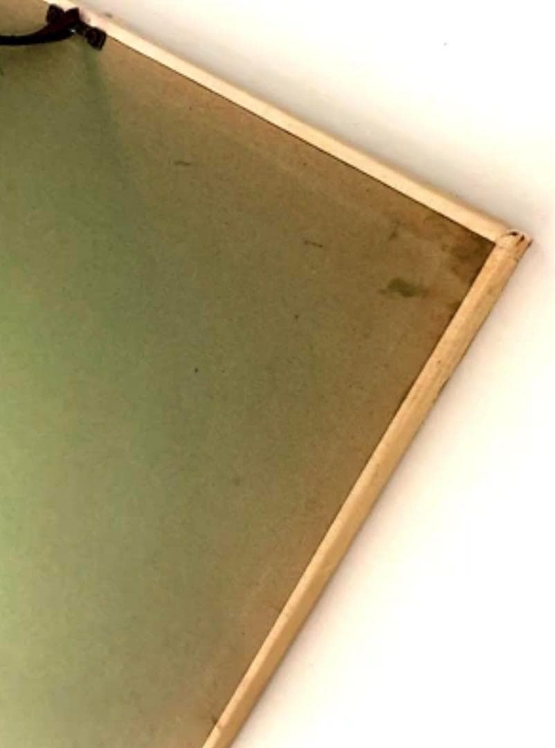 【額装美術品】桜花見図 日本画風額装 アンティーク 和風絵画 50x45 r