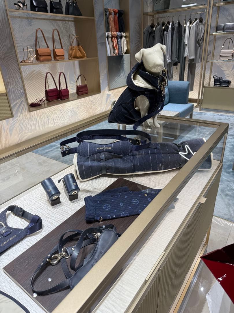 Giorgio Armani ベージュレザー首輪