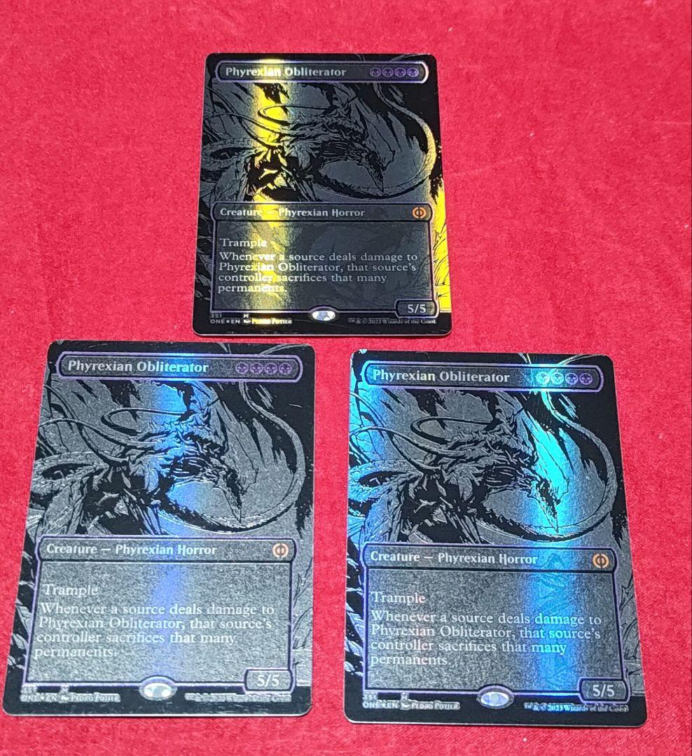 ファイレクシアの抹消者 オイルスリックFoil×3枚セット