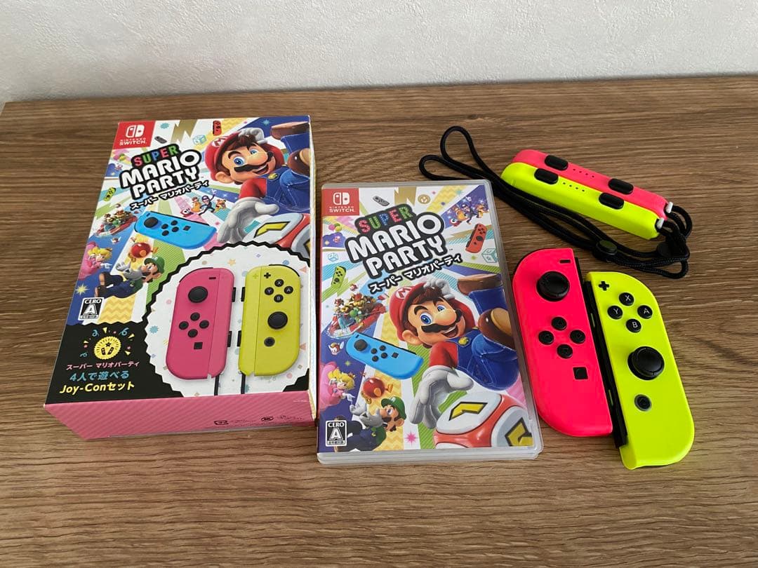 【箱付】Nintendo Switch+Joy-Conマリオパーティー+充電スタ