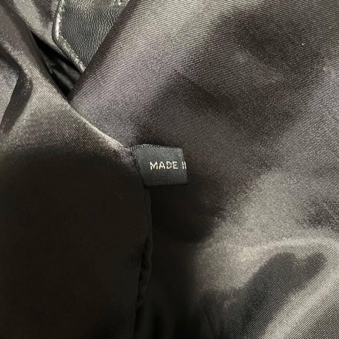 大きいサイズ【vintage】リアルレザーシングルライダースジャケット 黒 XL