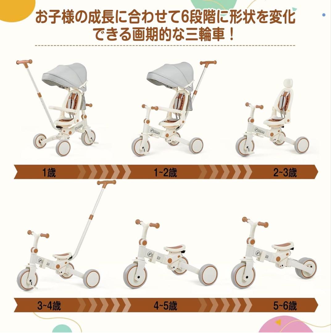 Thinkmax 折りたたみ三輪車 6in1