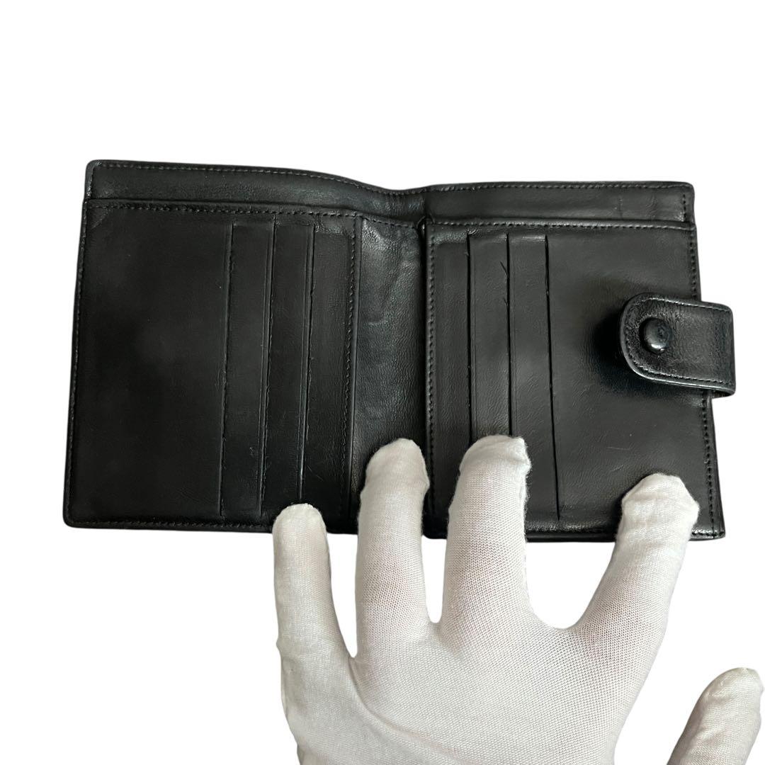 最終値下げCHANEL デカココマーク レザー 二つ折りブラック