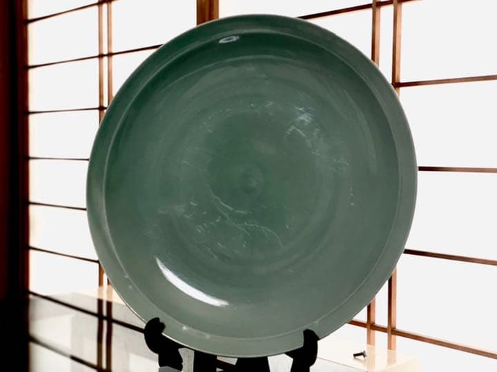 鍋島焼 義平作 47cm 大皿 管理5 中古