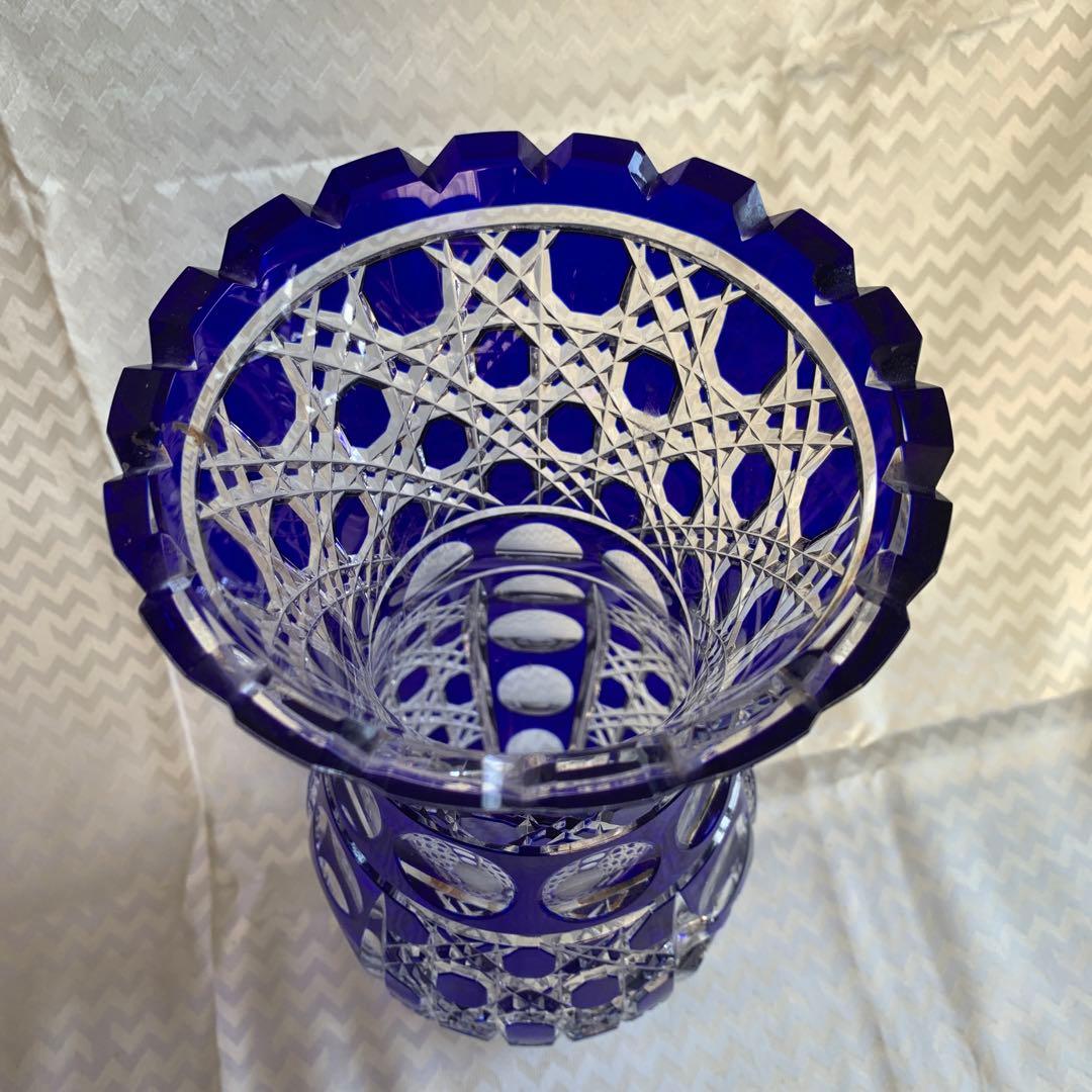 ベネチアグラス　大花瓶　クリスマス