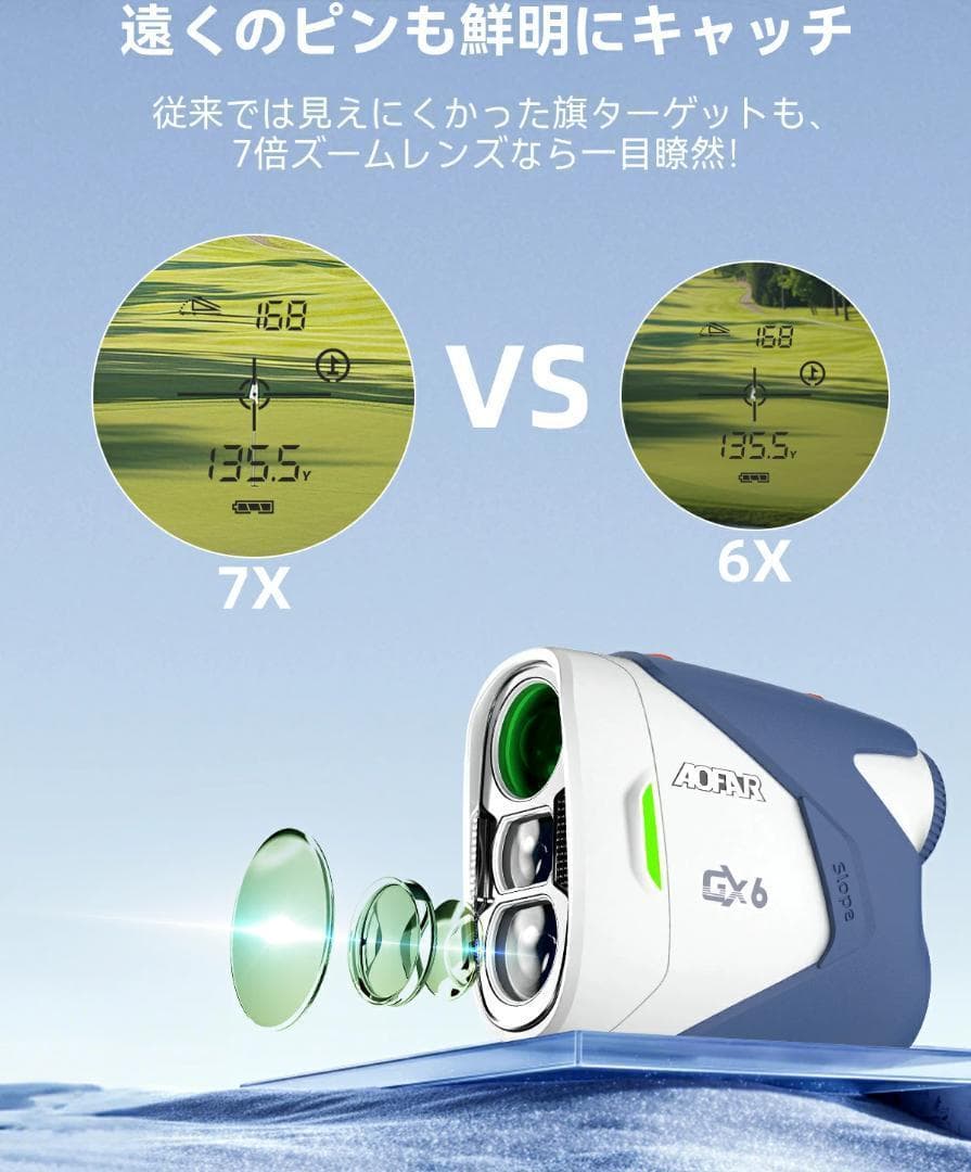 ✨ゴルフ距離計 充電式 距離測定器 0.02秒高速測定✨最大1000ヤード