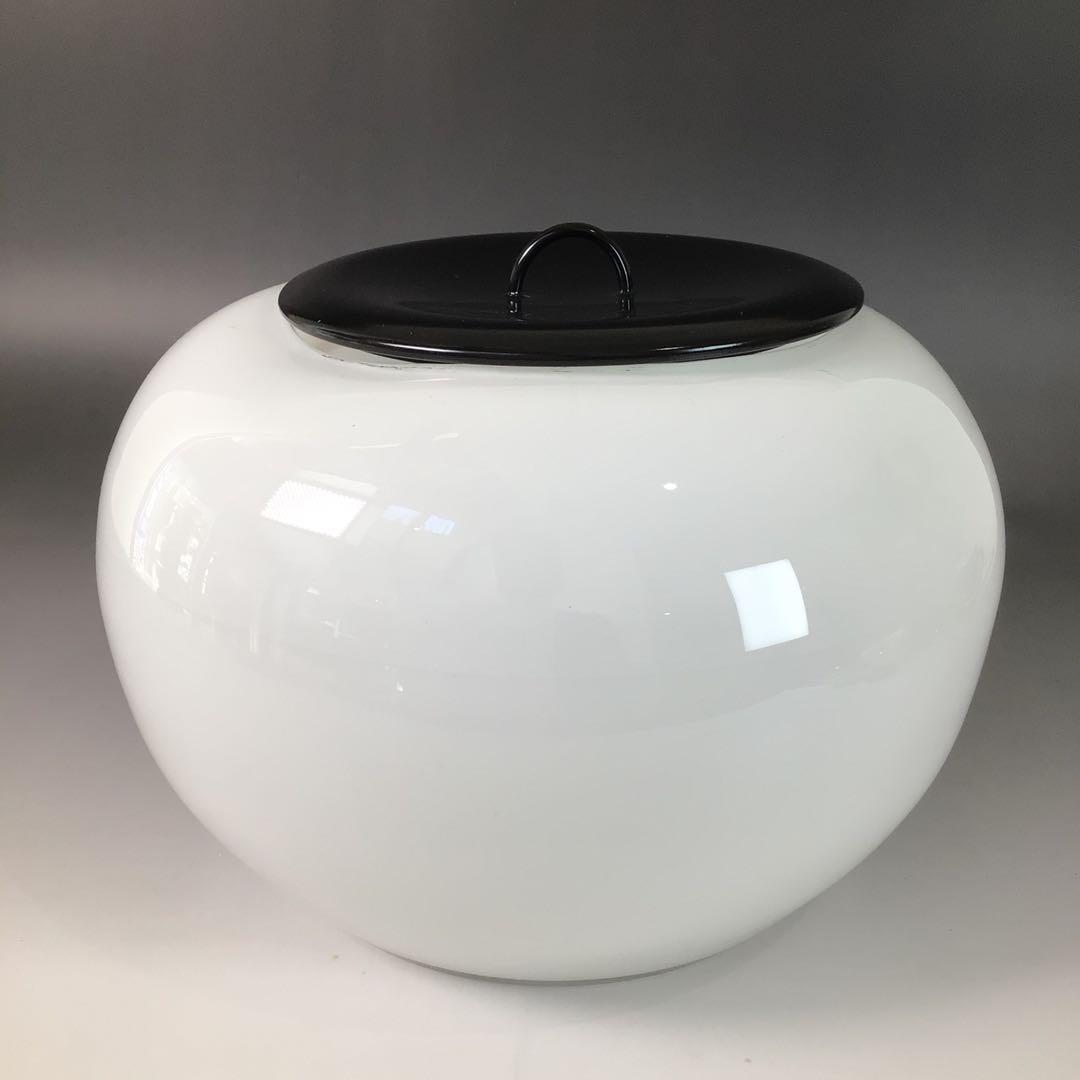 Ｒ７６４　水指　『笹川光友造』『大徳寺　太田大梅　箱書』『硝子水指』　共箱