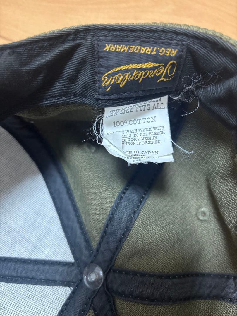 TENDERLOIN オリーブ　コーデュロイ　キャップ