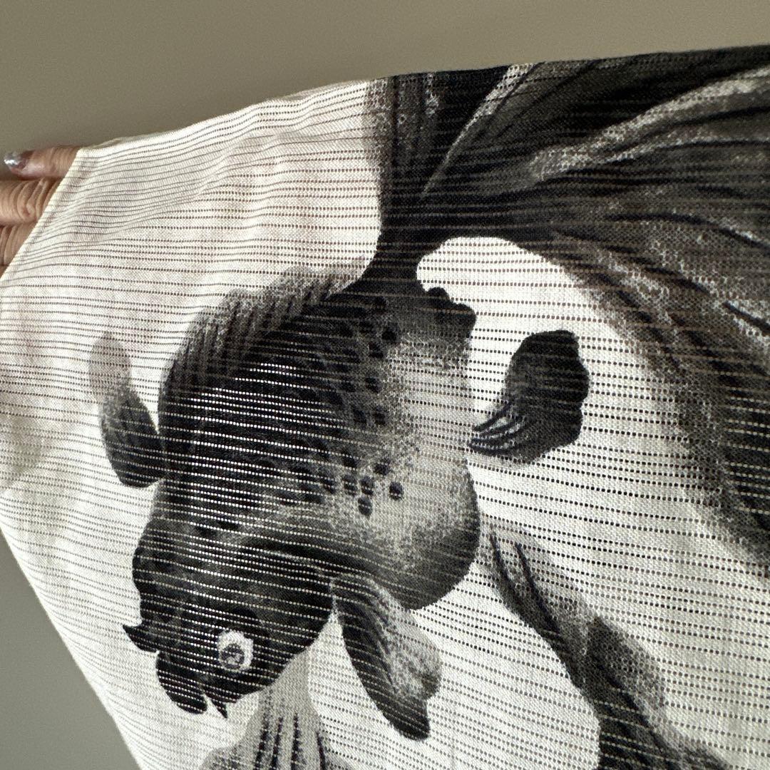 うらん岡重　金魚浴衣　背面居敷当て付き仕立て　レース三重紐付き