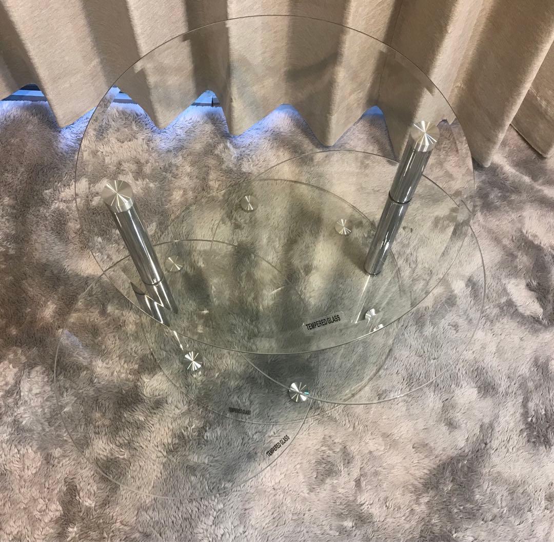 最終値下げ　ミッドセンチュリー　スペースエイジ　ラウンドテーブル　ガラステーブル