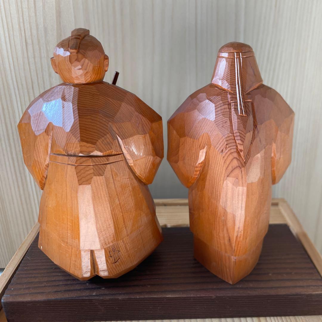 縁起物 飛騨高山の伝統工芸品　一位一刀彫り　高砂