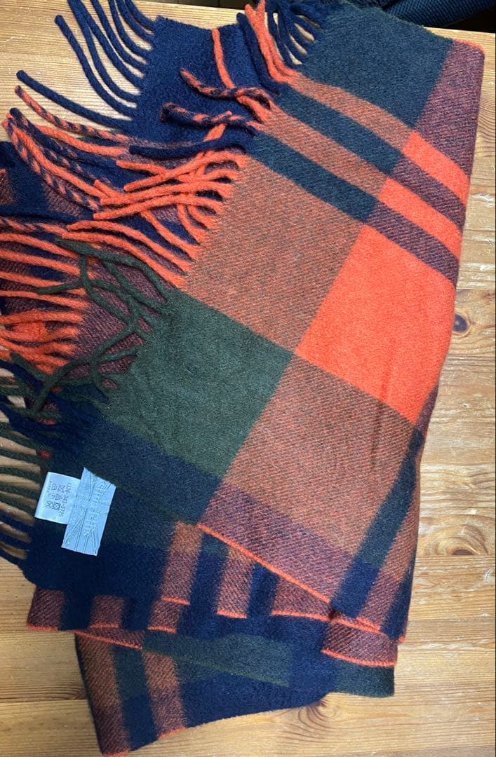 Joshua Ellis カシミヤ100% チェック柄マフラー