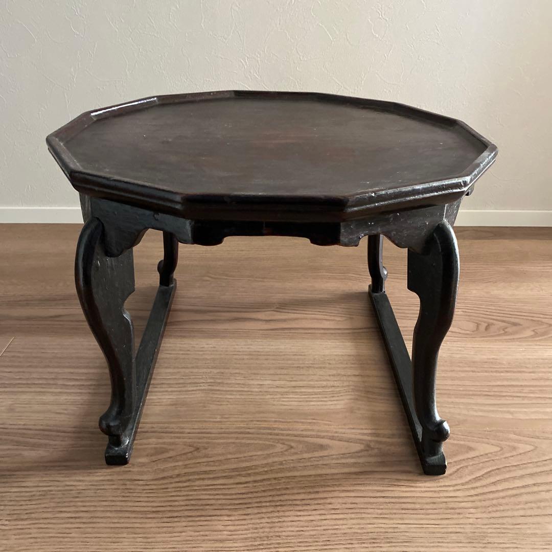 アンティーク骨董　李朝　朝鮮家具　ソバン 小盤　お膳　虎脚　机　花台　飾り台