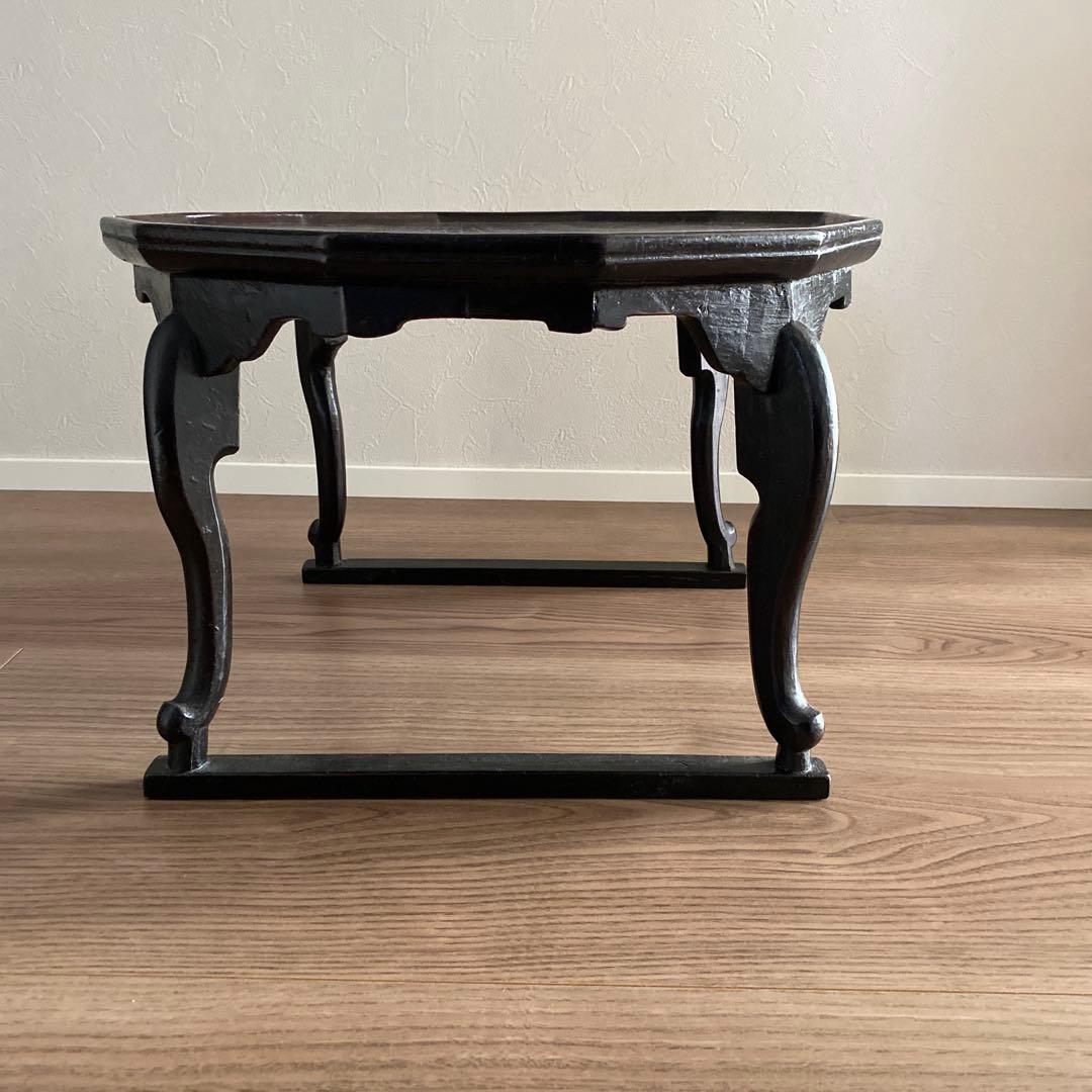 アンティーク骨董　李朝　朝鮮家具　ソバン 小盤　お膳　虎脚　机　花台　飾り台