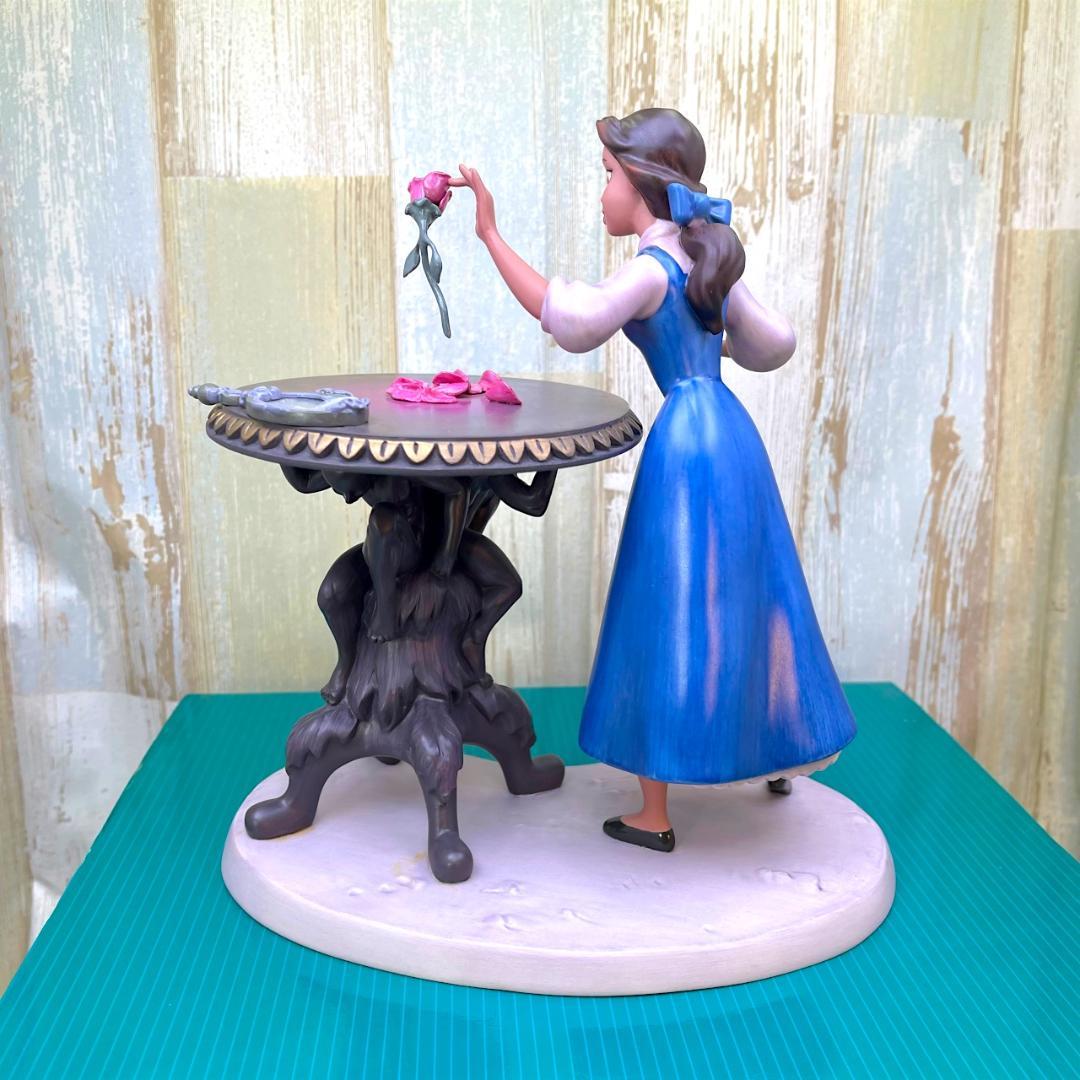 激レア★WDCC 美女と野獣 ベルと魔法のバラ バラのテーブル 陶器製フィギュア