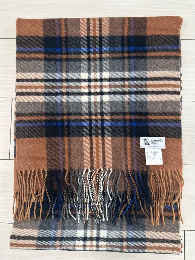 Johnstons ジョンストンズ マフラー カシミヤ混　大判ストール
