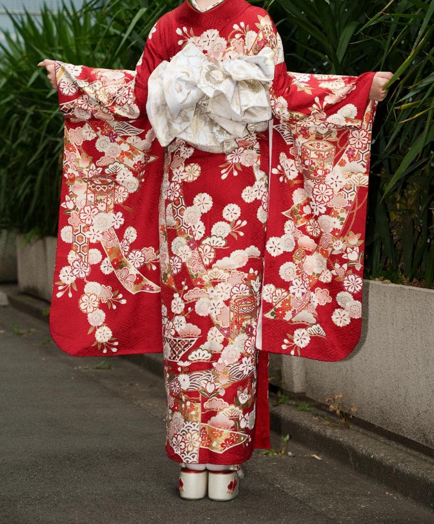 ≪美品≫正絹　振袖9点フルセット【681】【160cm~170cmの方用】