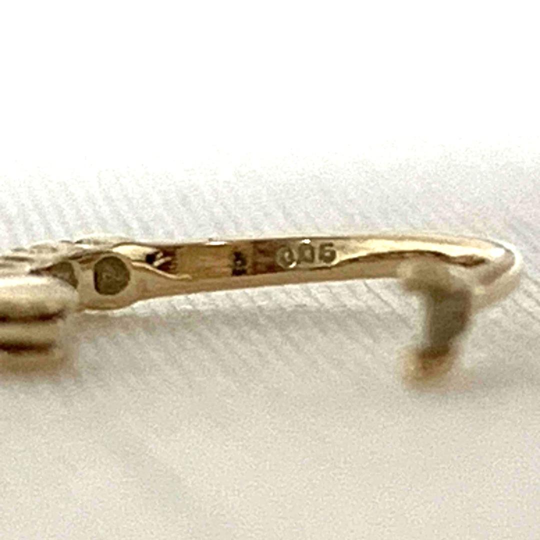 10金【天然ダイヤモンド ハーフエタニティピアス】イエローゴールド 新品！