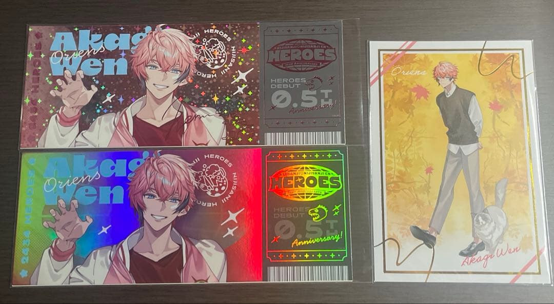 赤城ウェン 缶バッジ にじぬい チェキ風カード 妖怪万化