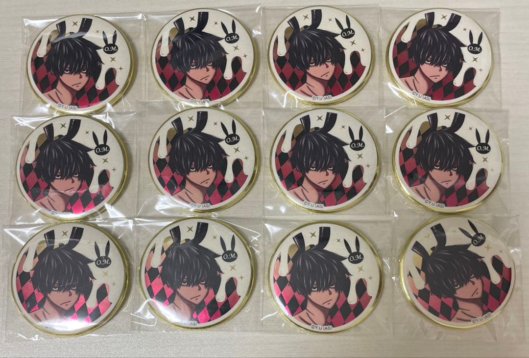 桃源暗鬼 桃角桜介 バニー 丸 缶バッジ