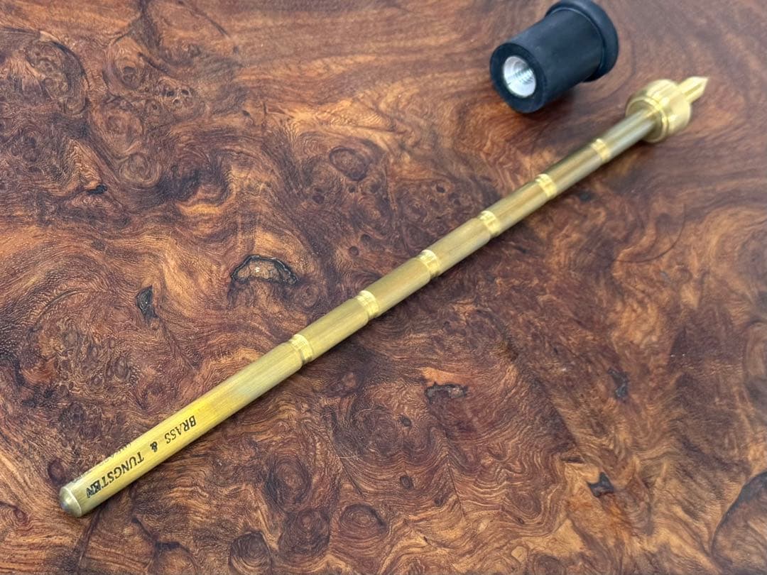 【新品】コントラバス エンドピン［タングステン入り真鍮／先端真鍮］②