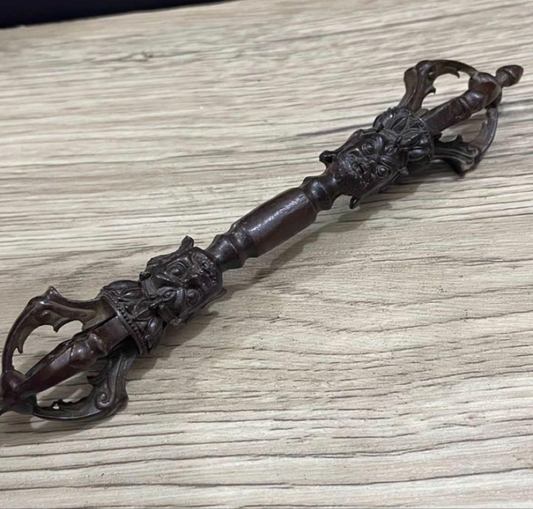 希少　金剛杵　三鈷杵　密教法具　ビンテージ　バジュラ　仏教　五鈷杵　チベット
