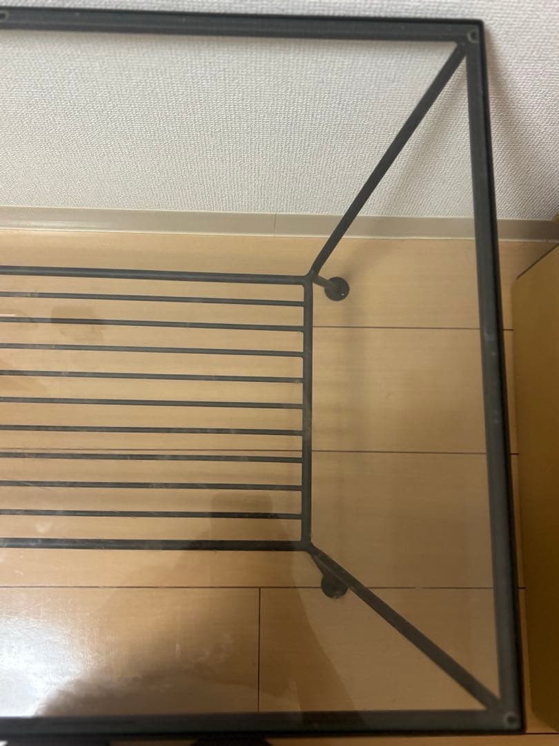 unico EDDY(エディ) ガラスアイアンテーブル