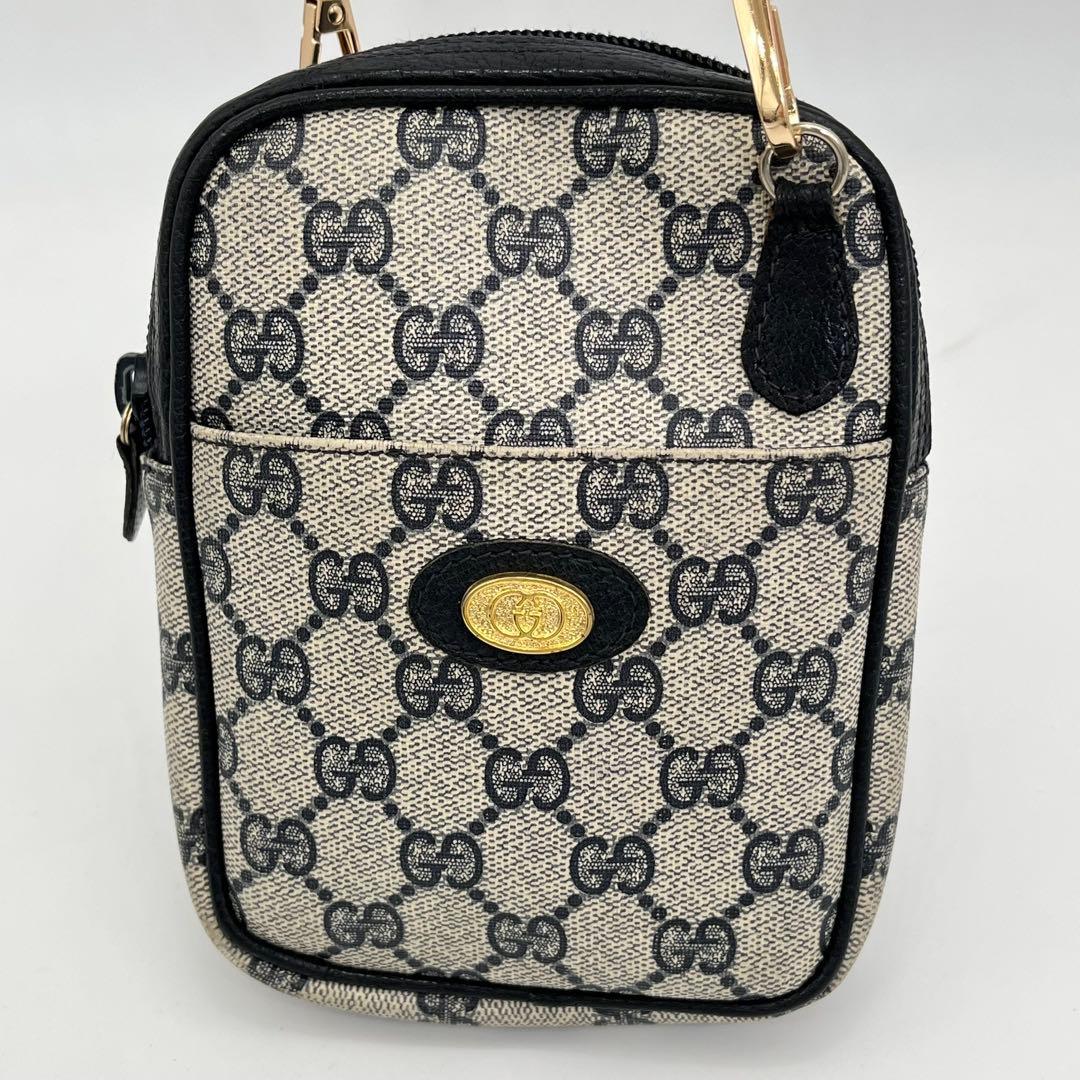 グッチ ミニショルダーバッグ ポシェット 斜めがけ GG柄 インターロッキング