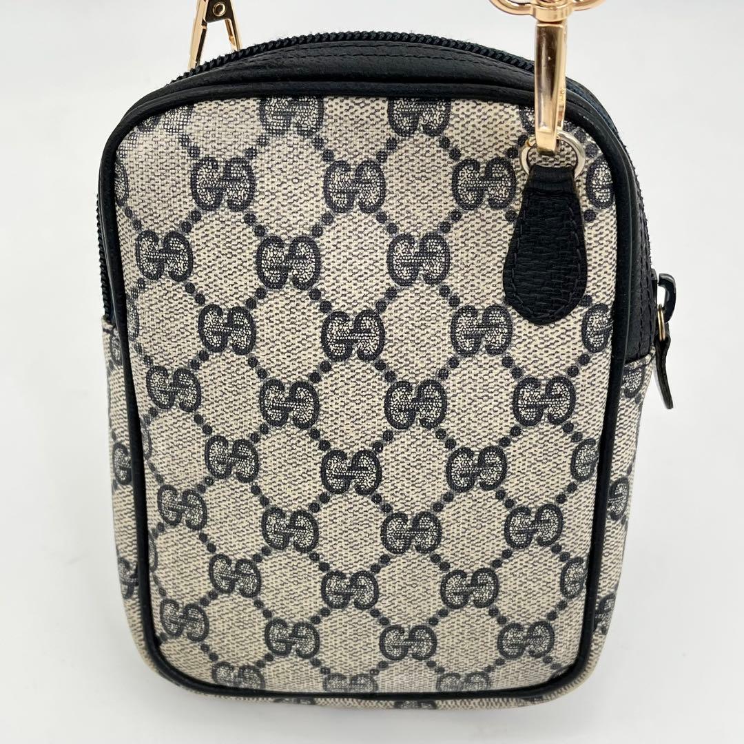 グッチ ミニショルダーバッグ ポシェット 斜めがけ GG柄 インターロッキング