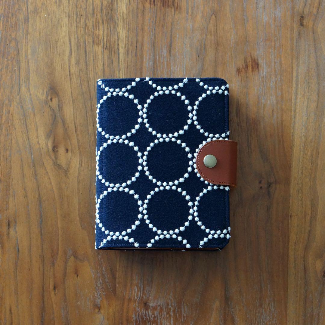 ミナペルホネン　タンバリンdopブラック　バイブルサイズシステム手帳