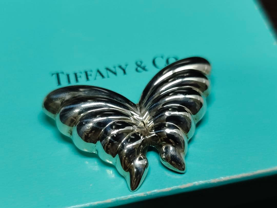 美品★レア ティファニー バタフライ 蝶 モチーフ ブローチ SV925