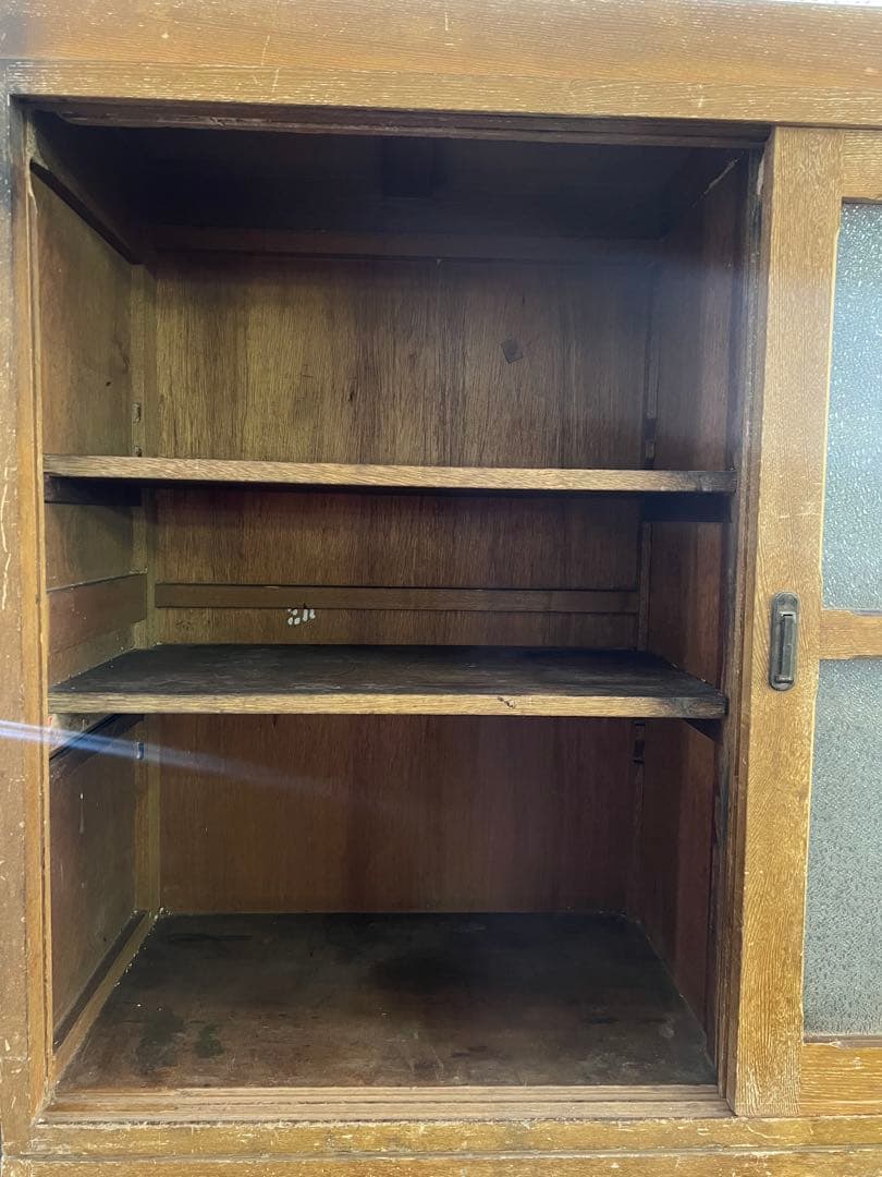 【O-1604】水屋 食器棚 飾り棚 キャビネット 昭和レトロ アンティーク