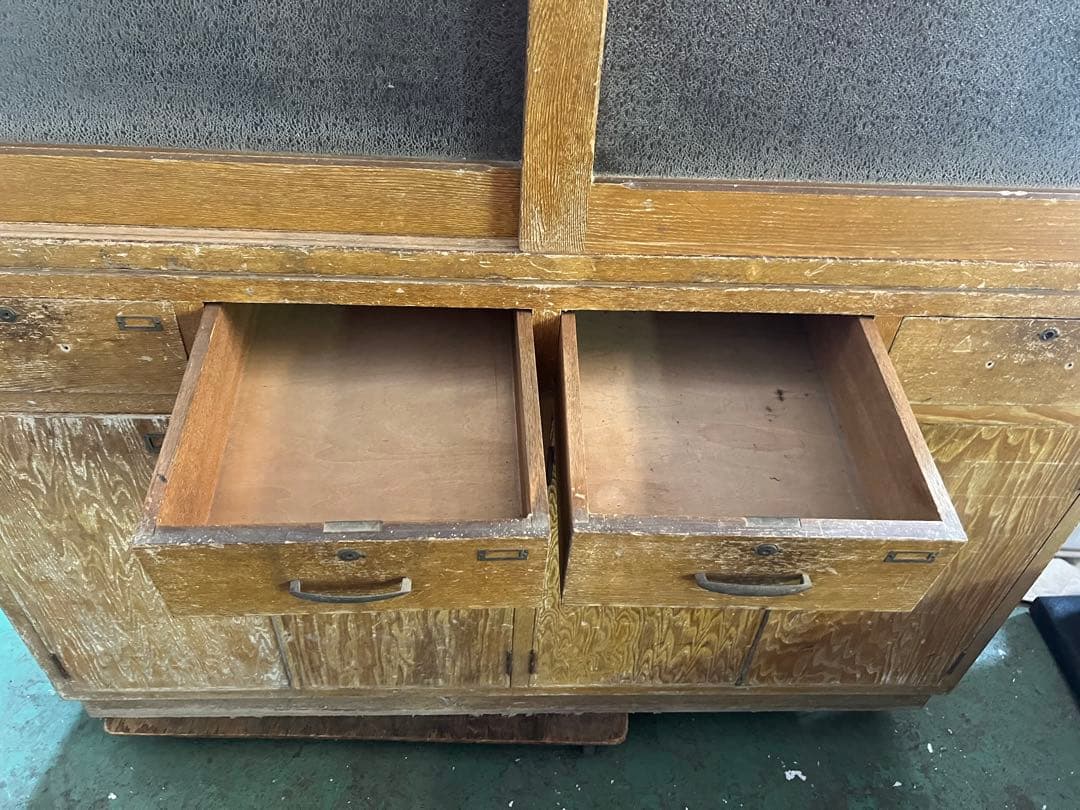 【O-1604】水屋 食器棚 飾り棚 キャビネット 昭和レトロ アンティーク