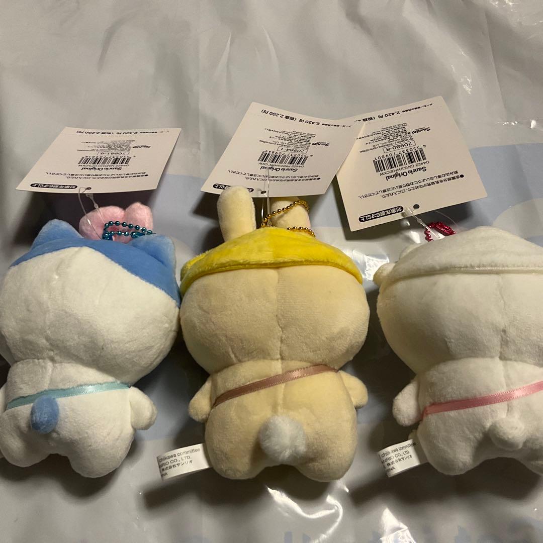 ちいかわ　サンリオコラボ　マスコットホルダー　サンリオ2022 3点　うさぎ