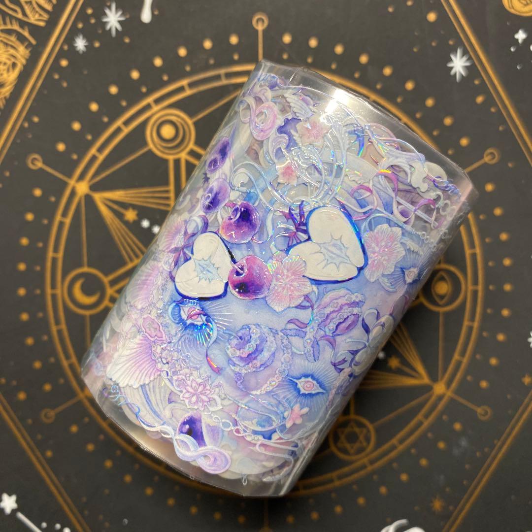 【L】海外　10m巻　貝殻光マスキングテープ　人物系/動物系/お花系/装飾系