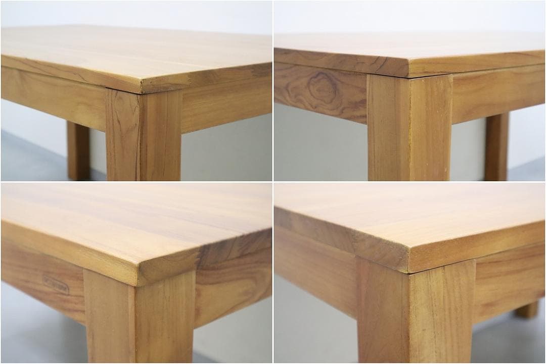 スキャンティーク LOIS ダイニングテーブル 天然木 チーク材 無垢材