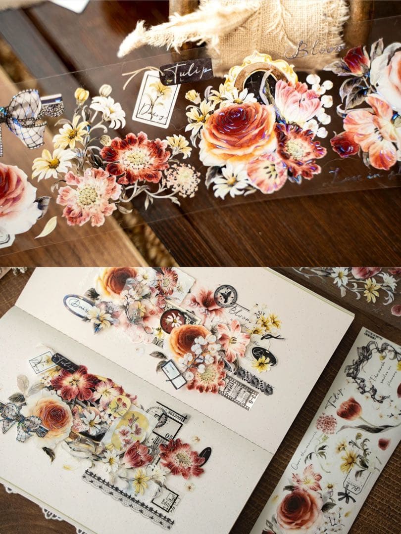 ⭐️SALE⭐️Hoshi奶芙《春野薄雾》海外マスキングテープ　マステ 【2671】