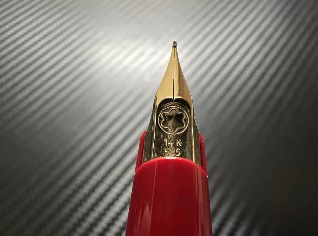 美品 モンブラン ジェネレーション 万年筆 レッド EF 極細字