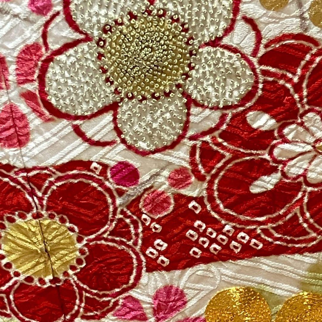 らら様［4886］振袖 4点セット 相良刺繍 絞り 成人式 卒業式 正絹 着物袷